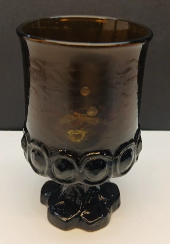 Vintage Tiffin Glass Franciscan Maderia Amber Footed 8oz Goblet