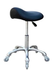 Professional Saddle Stool with Wheels Ergonomic Swivel Rolling Height Adjustable