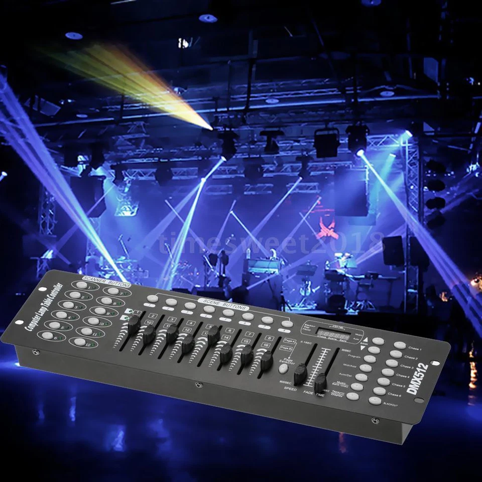 192 Kanäle DMX-512 Controller-Konsole für DJ Disco Bar Party mit Bühnenlichtlase - Bild 2 von 4
