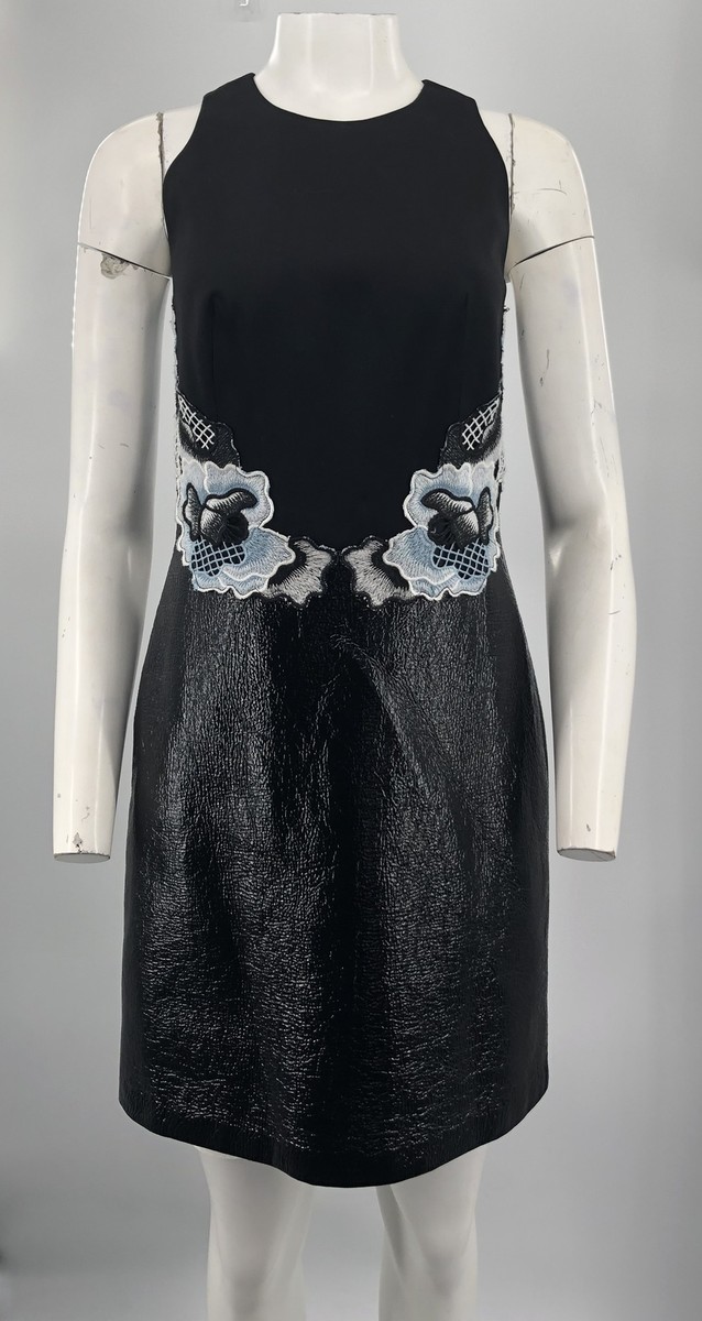3.1 Phillip Lim Black Sleeveless Dress w/ Blue Lace 3.1 Phillip Lim Black Sleeveless Dress w/ Blue Lace
