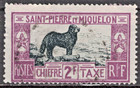 St. Pierre & Miquelon:1932 Sc#J30 Used Newfoundland Dog Ap2468