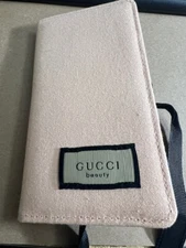 GUCCI BEAUTY 3 Brush Set Travel Makeup Pouch Bag VIP Gucci Beauty New Gift Set