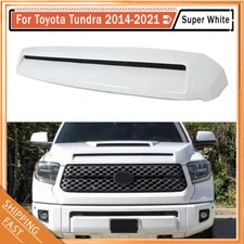 Super White Front Uppper Hood Bulge Molding Grille Trim For Toyota Tundra 14-21