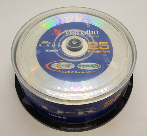 Verbatim CD-R 48x Speed 700mb 80 min 24 Pack Spindle Opened - Photo 2/6