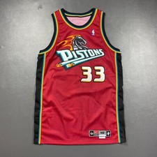 100% Authentic Grant Hill Vintage Nike 99 00 Detroit Pistons Pro Cut Game Jersey