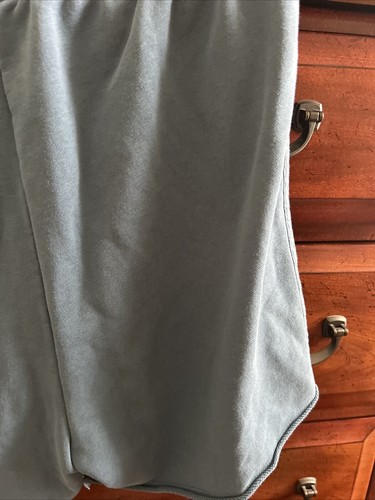 Women Adidas size L 14/16 blue cotton blend pull-on basketball shorts w/ pockets - Picture 18 of 21