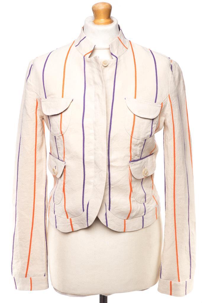 ETRO MILANO LINEN JACKET ITALY MADE IT 42 UK 10 US 8 EU 36 S ETRO MILANO LINEN JACKET ITALY MADE IT 42 UK 10 US 8 EU 36 S