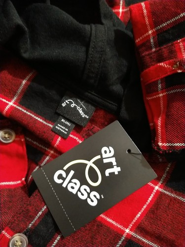 Art Class Boy New Size XL (14)  Hooded Plaid Button Up Long Sleeve Shirt Flannel - Picture 3 of 6