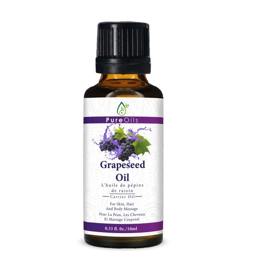 Grapeseed Oil, 100% Natural and Pure, Unrefined Cold Pressed, Certified Organic - Picture 2 of 10