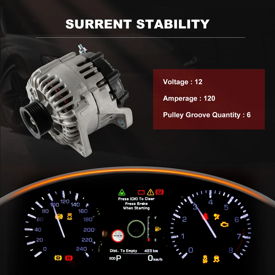 Alternador V6 3,5 L 11017 2650031 para Nissan Máxima 2004 2005 2006 2007 2008 Foto 3 de 4