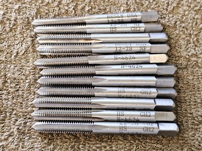 11 Besly 12-28 NF HS GH2 Straight 4 Flute Tapered Plug Threading Bottoming Tap