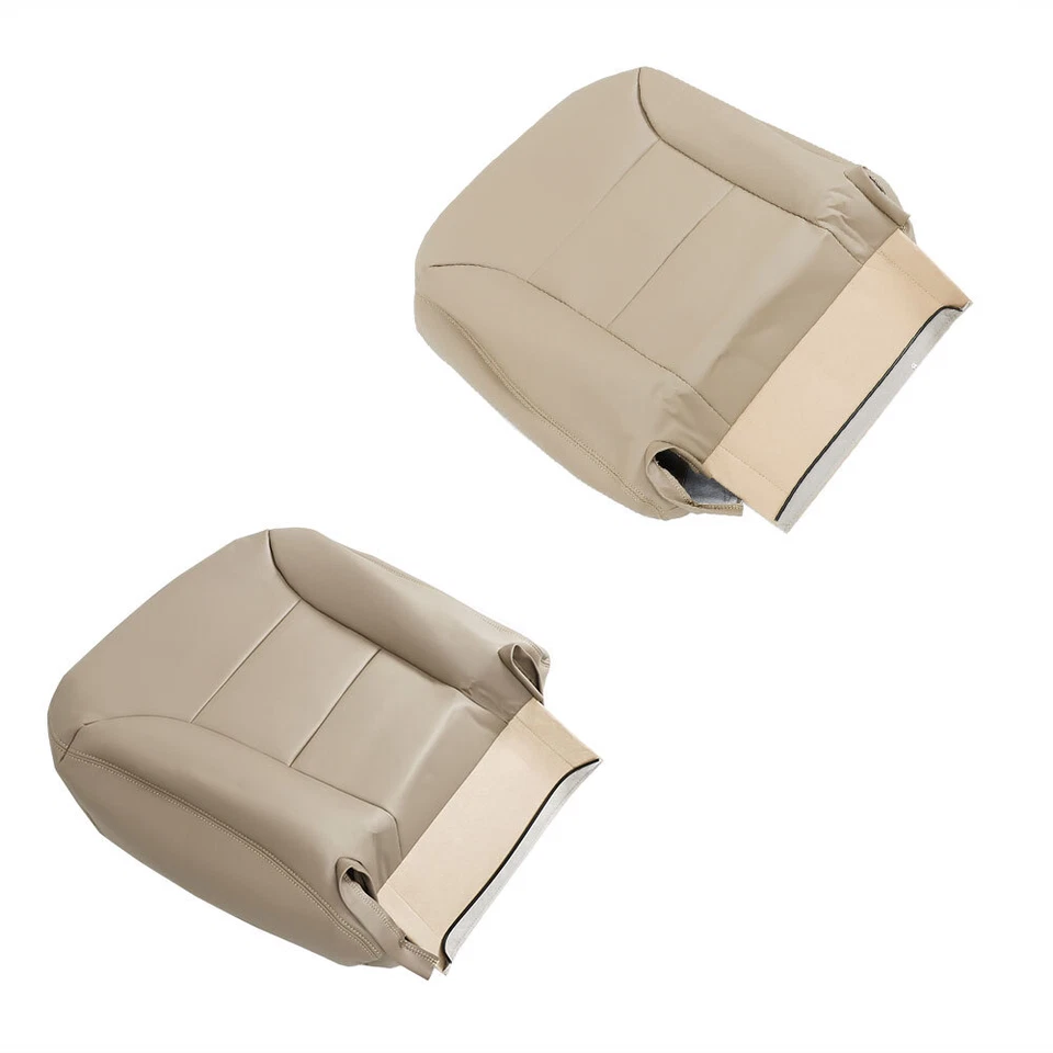 For 1995-2000 Chevy Tahoe Front Bottom Top Lean Back Leather Seat Cover Tan - Изображение 2 из 4