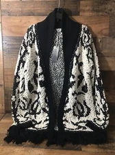 NWT Cardigan Women Medium SOLITAIRE Ravi Khosla Duster Cozy Cabincore Luxe Warm 