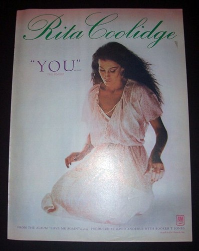 Rita Coolidge Love Me Again / You 1978 Short Print Poster Type Advert, Promo Ad