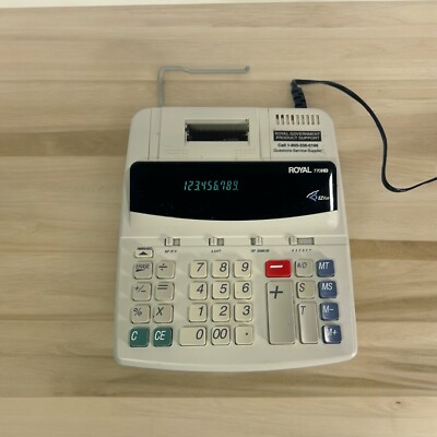 Royal 770 HD EZ Vue Desktop 12 Digit Electronic Calculating Machine Memory Print