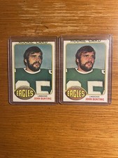 John Bunting Eagles Lot of (2) 1976 Topps Rookies #481 EX
