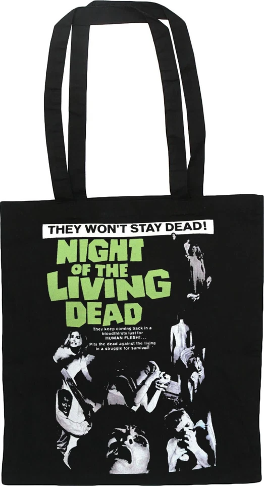 WESTFORD MILL Night of the Living Dead Horror Tote Bag Reusable Shopper Eco Friendly