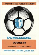 IFC 09.07.1988 1. FC Magdeburg - Odense BK