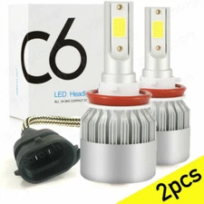 H11 H9 LED Headlight Kit 6000K White Fog Light Bulbs Super Bright High Low Beam