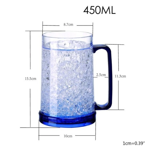 Drinking Glasses Freezer Ice Beer Mugs Mug Reusable Double Wall Glasses Dropship - Bild 4 von 21