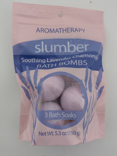 4 x Aromatherapy Bath Bombs Slumber Soothing Lavender Chamomile Soak 3 Pack NEW - Picture 2 of 3