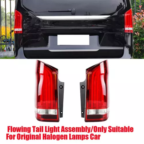 Pair LED Dynamic Tail Light Brake Lamps For Mercedes Benz Vito W447 2015-22 - Picture 1 of 22