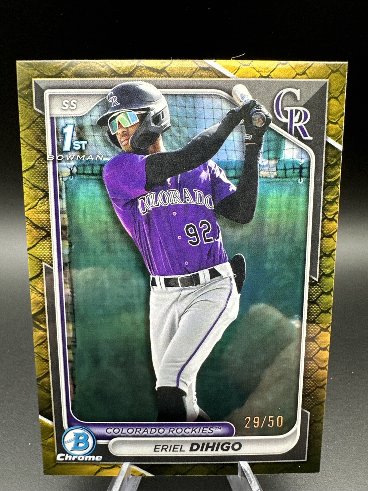 Eriel Dihigo 2024 Bowman Chrome Prospects #BCP-200 1st Reptilian Gold /50