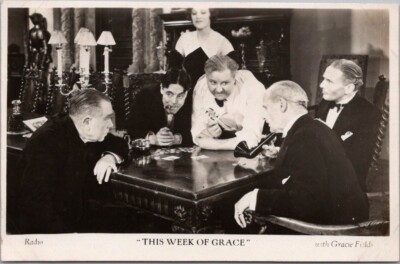 1933 British Movie RPPC Photo Postcard ''THIS WEEK OF GRACE with Gracie Fields''