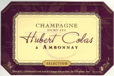 Label Champagne brut semi-sec-H.Colas-Ambonnay (51) ref. no. 332j