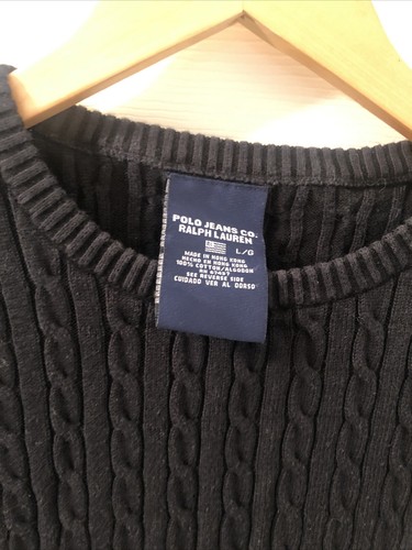 Polo jeans Co Ralph Lauren Girls Size Large Knit Sweater - Picture 2 of 5