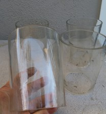 LOT of4 Vintage round glass Czech Italian chandelier lamp lantern insert parts