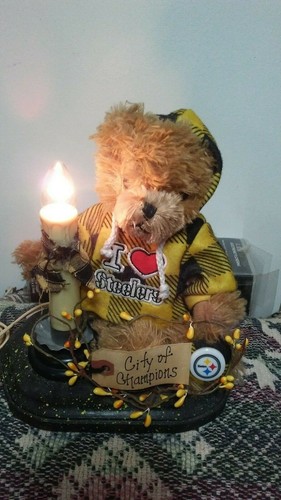 PITTSBURGH STEELERS ORSACCHIOTTO SEDUTO LUCE NOTTURNA - Foto 3 di 6
