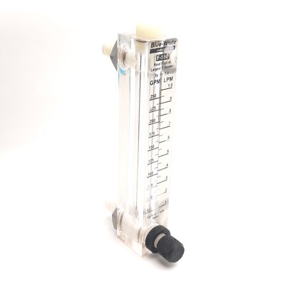 Blue-White F55250L Flow Meter, 1/4'' NPT, 0-1LPM / 0.25GPM, 100mm Scale
