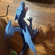 Zuru Robo Alive Blue Winged Ice Dragon 20" Interactive Roars Walks Toy WORKS