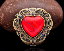 10 Stück Heart Concho Concha 30 MM Nieten Pferde Western Rodeo For Belt Decor