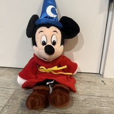 NWT Vintage Disney Sorcerer Mickey Fantasia Mickey Mouse Plush Wizard Walt 14  