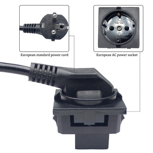 Rich bay RG-02 European Germany waterproof schuko socket outlet snap-in RG-02 - Picture 5 of 6