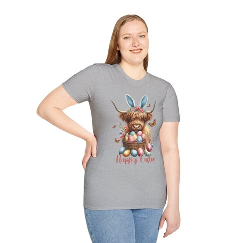 Easter Cow T-Shirt, Bunny Ears, Easter Day Tee, Easter Gift - 第 9/11 張圖片