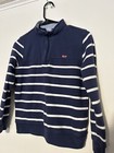 Vineyard Vines by Target Unisex 8/10  Navy Blue White Shep Pullover 1/4 Zip — photo 2