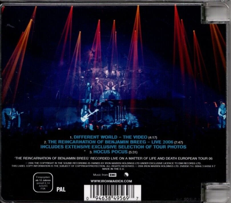 Different World by Iron Maiden (DVD Single, 2006, Poster/Calendar) Please Read - Image 2 of 2