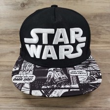 Star Wars Hat Cap Snapback Youth L/XL 8 Black Comic Bill Lucasfilm