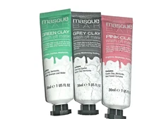 3 Pack - Masque Bar Pink, Gray, & Green Wash Off Clay Mask - 1 OZ