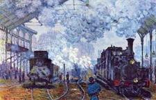 Claude Monet - Saint Lazare Station in Paris Arrival of a Train Poster 17" x 11"
