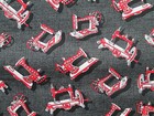 Antique Sewing Machines Red Black Sewing Items Cotton Fabric Fq