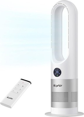 Tower Fan for Bedroom, Oscillating Floor Fans, 35 dB, Remote Control, 90° Oscill