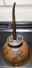 Antique Embossed Ford E Script Model T Metal Thumb Oiler Oil Can 6 Inches
