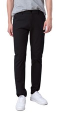 Mens Slim Fit Khaki Pants Tapered Chino Business Work Casual Trousers Slacks