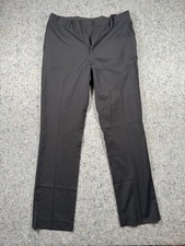H M Mens Regular Fit Black Pleated Trousers Pants Size 34R