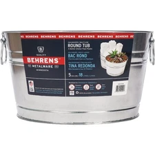 Behrens 5 Gal. Round Galvanized Steel Utility Tub 0GS Behrens 0GS 085995001003