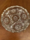 Pre-owned Anchor Hocking Star Of David Pressed Glass Ashtray